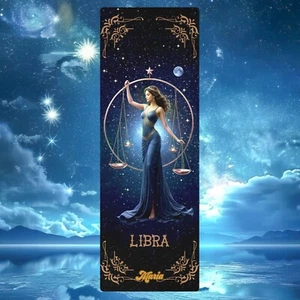 LIBRA Yoga Mat Personalized Yoga Mat Astrology Zodiac Gift Meditation Room Decor