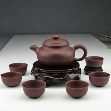Chinesisches Teeservice Yixing-Ton "Freude", Yixing Ton Teekanne mit Teeschalen