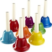 Rhythm Band 8 Note Metal Hand Bells - Set of 8 5 W in