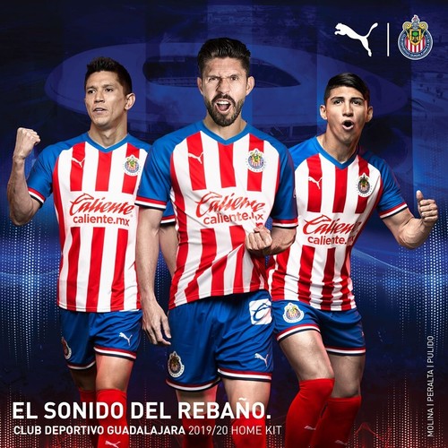 XL Kids Jersey Puma CHIVAS 19/20 Youth Home White&Red Football Soccer Unisex - Picture 7 of 8