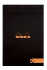 Rhodia "R" (R182012) 8 1/4" x 11 3/4" Staplebound Notepad (Lined Paper) w/Black