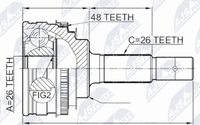 NPZ-TY-003 NTY Gelenksatz, Antriebswelle FüR Lexus,Toyota