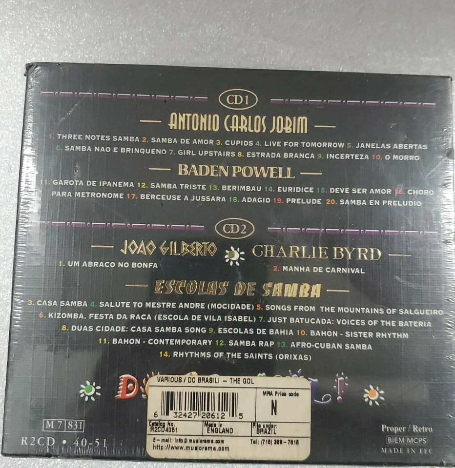 Do Brasil!-Gold Collection 2 CD SET. IMPORT. Various Artist.New & FACTORY SEALED - Image 2 of 4