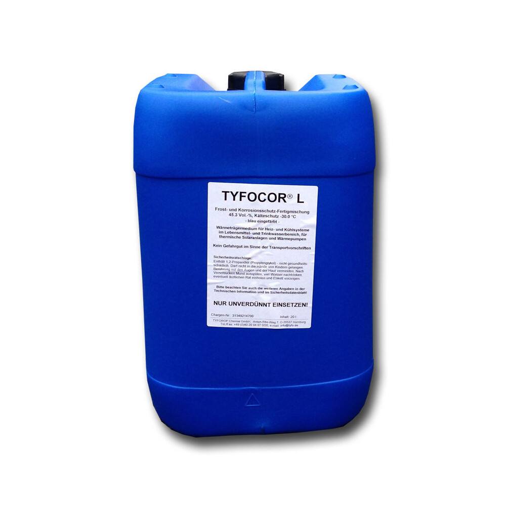 Tyfocor® L -30 °C Fertigmischung 20 Liter Wärmeträgerflüssigkeit Solarfluid