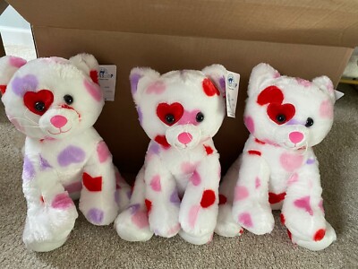 build a bear Be Mine Kitty BNWT pick your kitty plush Valentines day