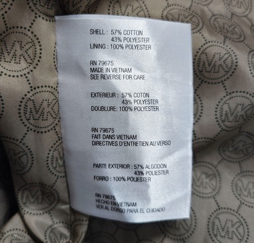 Giacca trench Michael Kors marca oro bottoni cintura doppiopetto: M - Foto 8 di 10