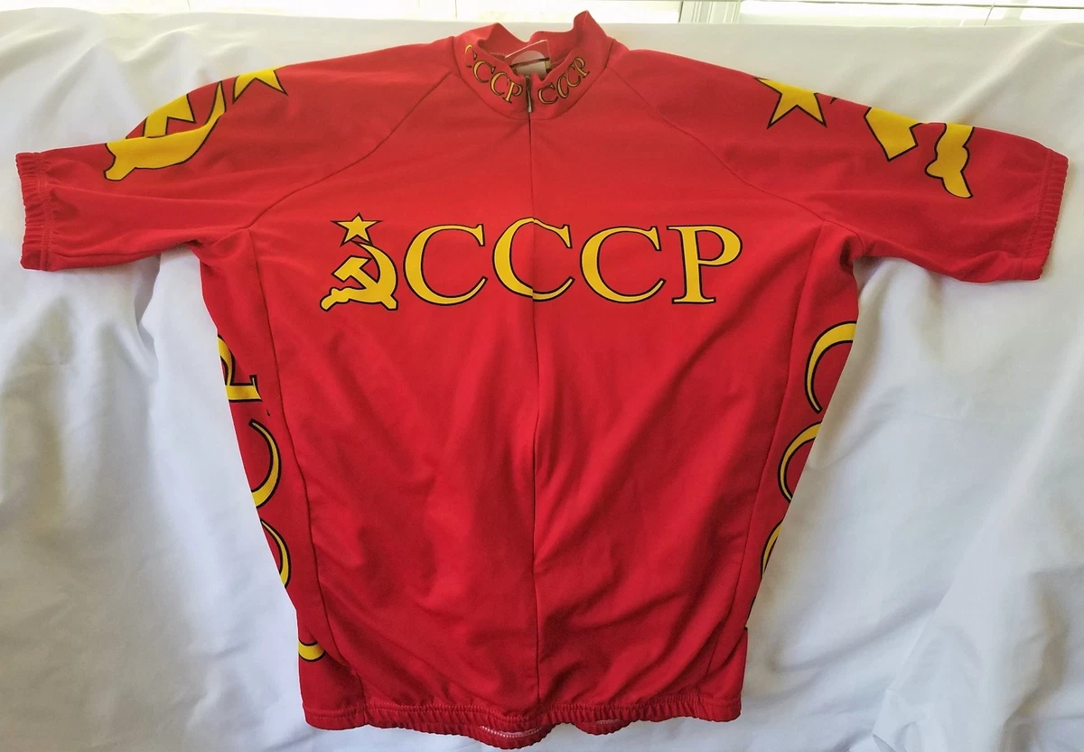 Vintage Russian Cycling Jersey CCCP Style Size M Very Nice Condition