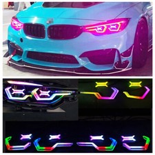 X Concept RGB LED Angel Eyes LED&Halogen Headlight DRL Fit BMW M3 M4 F82 F83 F30