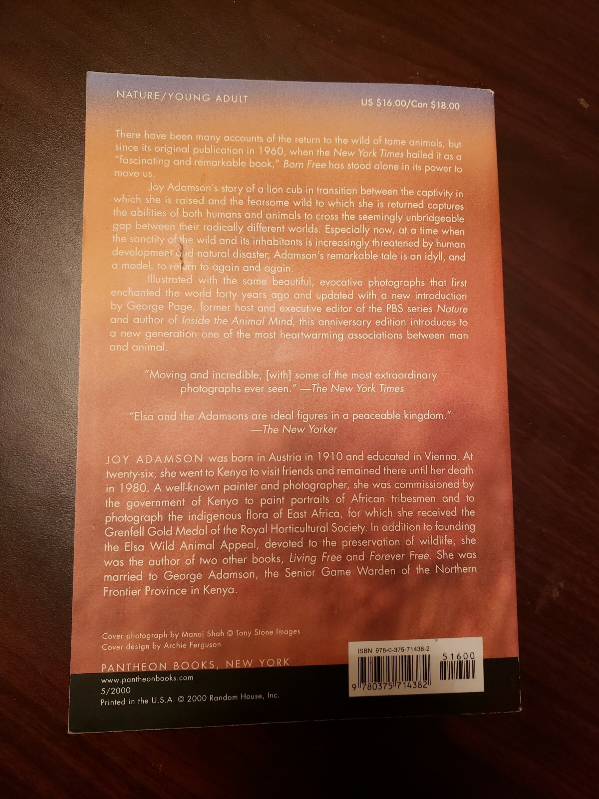 Born Free A Lioness Of Two Worlds By Joy Adamson 2000 Hardcover Prebound For Sale Online Ebay