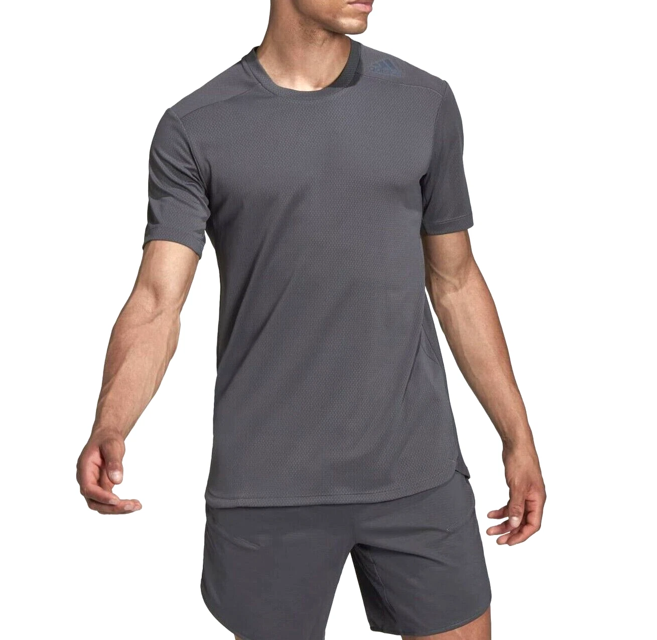 adidas Men's 2XL Designed 4 Training Heat.RDY T Shirt HC4226 Gray XXL
