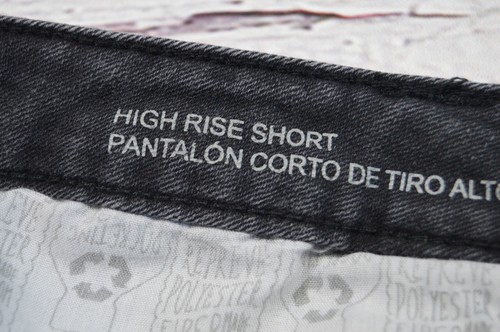 Wild Fable High Rise Cut-Off Shorts Women Junior Black Gray Size 6 Pre-Owned - Picture 9 of 11