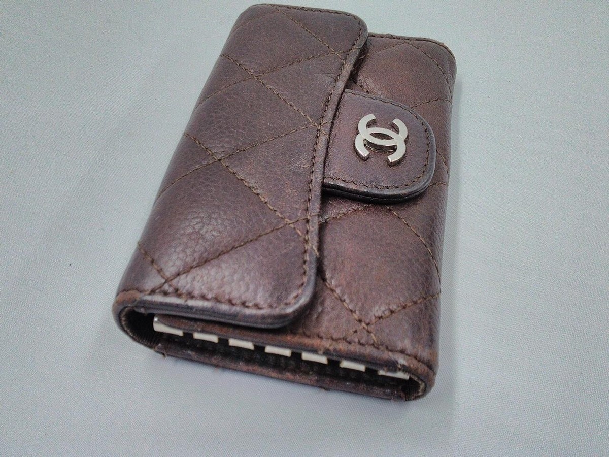 Chanel Key Case Holder Leather Black Vintage | eBay