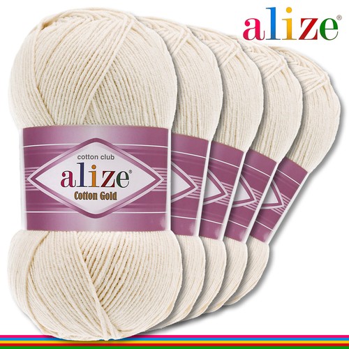 Alize 5 x 100 g Cotton Gold Wolle Baumwolle Sommerwolle Garn Amigurumi 65 Farben - Bild 47 von 67