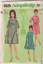 6820 SIMPLICITY Jiffy c.1966 - DRESS - Sz 16 B 36"