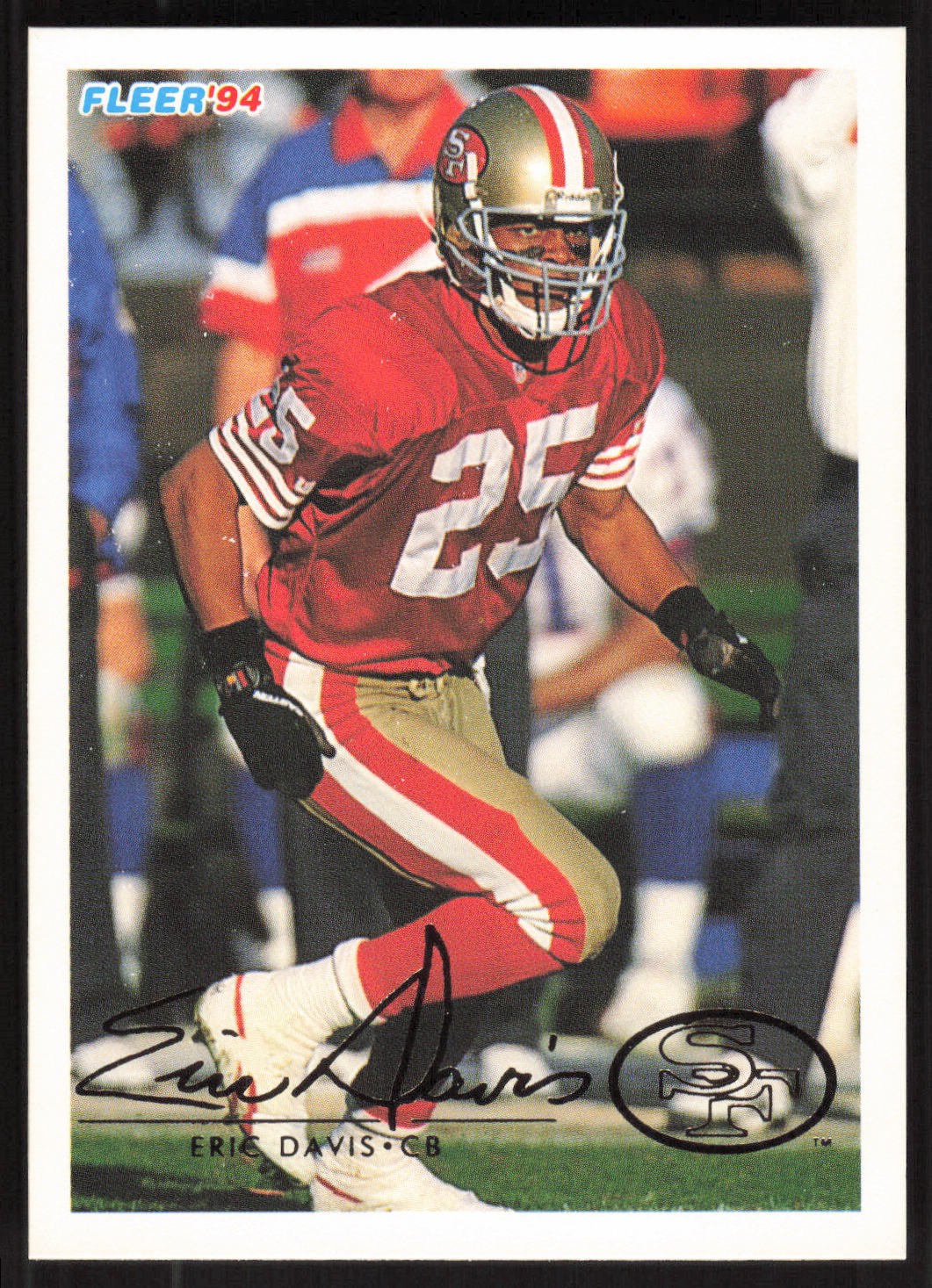Eric Davis, 1994 Fleer, #412, San Francisco 49ers,