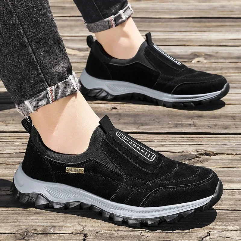 Shoes Mens Casual Slip On Loafers Outdoor Walking Sneakers Suede Hiking Trainers