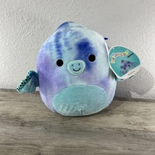 Squishmallow Evelina the Blue Pterodactyl 8” Kellytoy