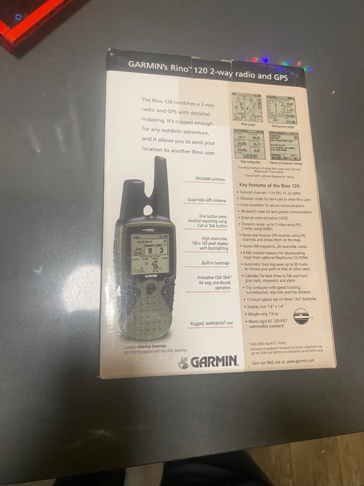 NOB Garmin Rino 120 GPS & Two-Way Radio Bundle Free Shipping - Image 3 of 4