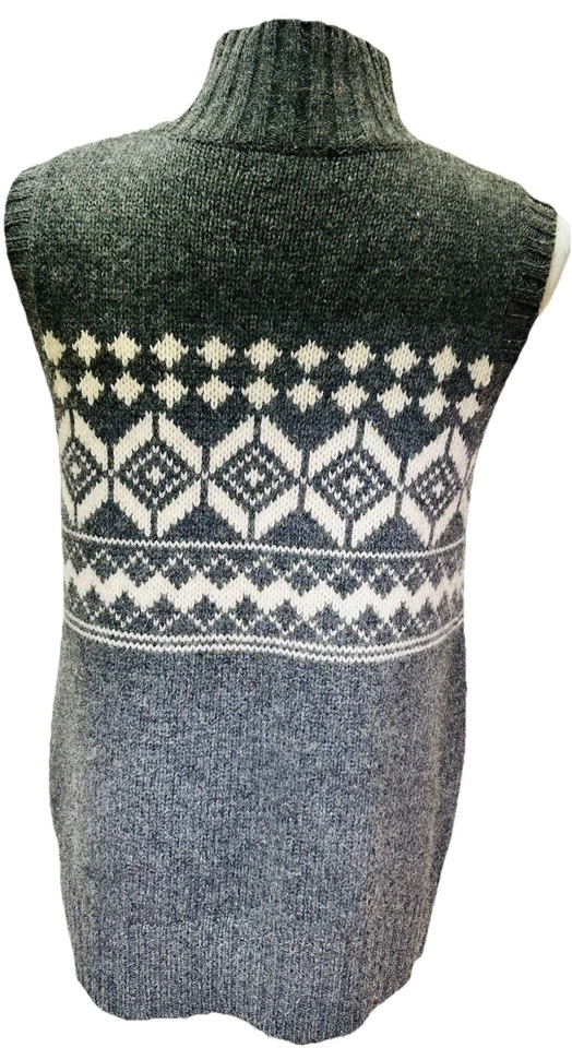 Cárdigan Chaleco Banana Republic Mujer Talla M Lana Mezcla Angora Isla Justa Botón Foto 2 de 4