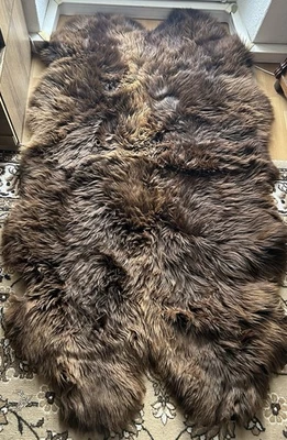 Schlaffell Tappeto di Pelliccia Copertina-Pelle Letto Agnello 4er Camino - Bild 1 von 4