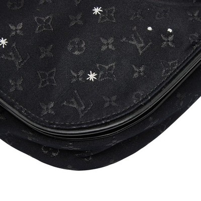 Louis Vuitton Monogram Satin Crossbody Bag M92273 Black #R411149