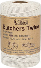 Hilo de Algodon para Cocina de 100 Metros y 2mm para Carne y Embutidos Beige