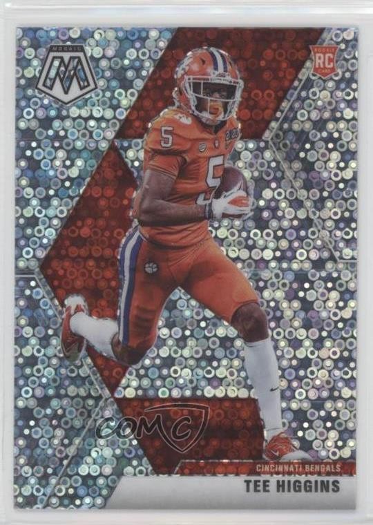2020 Panini Mosaic Variations No Huddle Silver Prizm Tee Higgins #213 Rookie RC