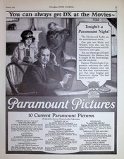 Original 1925 Movie Ad: Paramount Pictures, You Can always get DX at the Movies