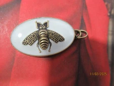 GUCCI ZIP PULL   CHARM  1.25 INCH  WHITE BRONZE tone,  METAL , SO PRETTY