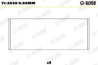 1X Glyco 71-3930 0.50Mm Pleuellager FüR Seat MAN