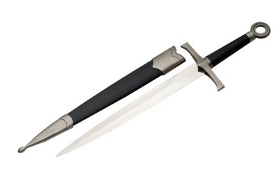 Medieval Dark Age Dagger 15.5 Inches  Black Steel Blade, Sharp Edge