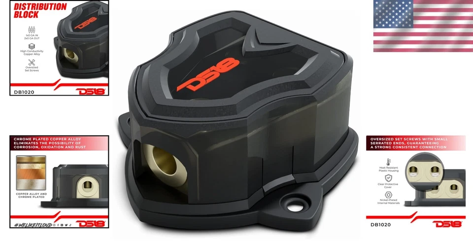 Distribution Ground Block Copper Alloy Heat Resistant Plastic 1 In 2 Out - Image 2 of 4