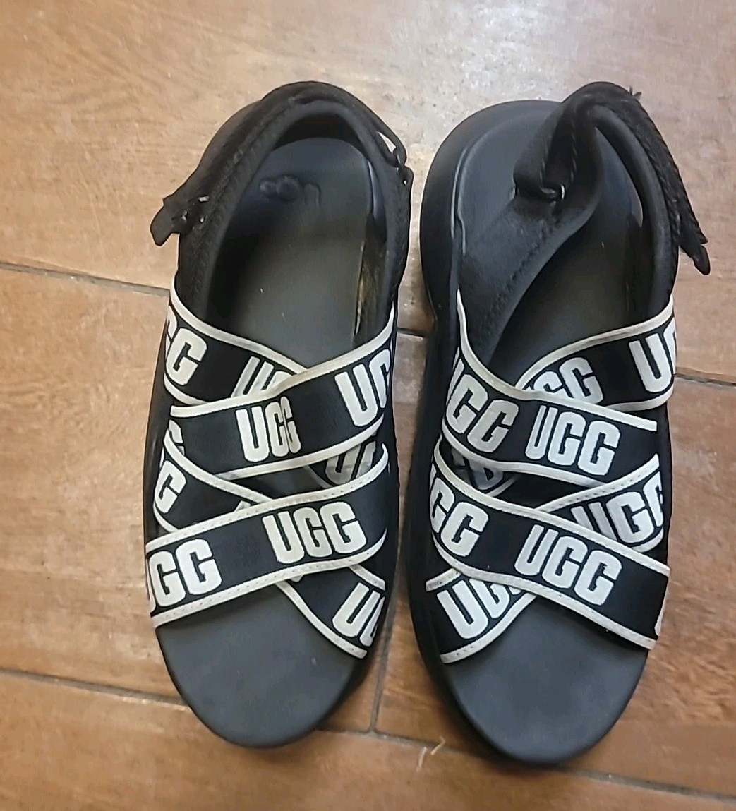 UGG LA CLOUD SLINGBACK RUNNER BLACK PLATFORM SAND… - image 14