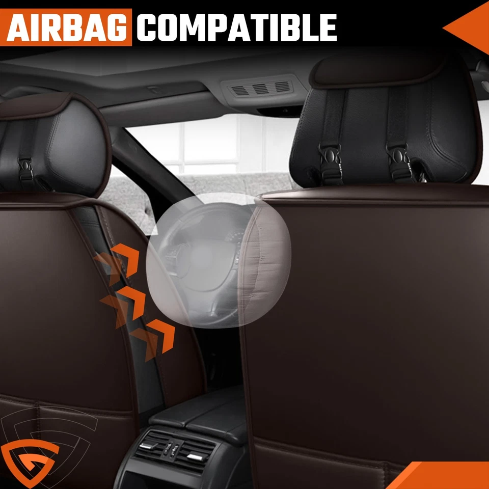 Conjunto completo de capa de assento de carro de couro 5 lugares almofada protetora traseira frontal para Toyota - Imagem 2 de 4