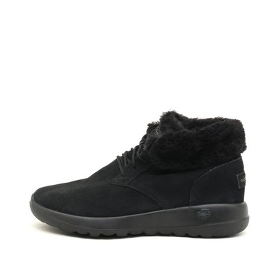 Skechers Damen ON-THE-GO Stiefel Schwarz Wildleder Knöchelhoch Gefüttert EU 38