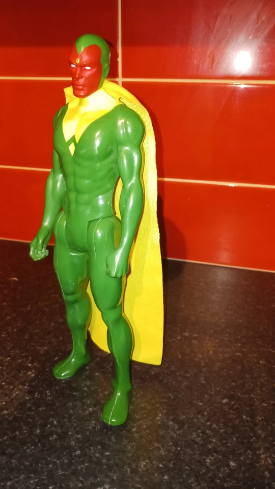 Vision Marvel Action Figure – Hero Titan Series Avengers with Cape 2014 - Image 4 of 4