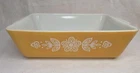 Vintage Pyrex Butterfly Gold 1 1/2 Quart Casserole Dish #0503 No Lid
