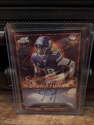 2025 Topps Chrome Cosmic- Justin Jefferson Solar Flares Black Signatures /10