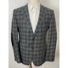 HUGO BOSS The Smith Stretch plaid virgin wool elbow patch blazer suit jacket 44R