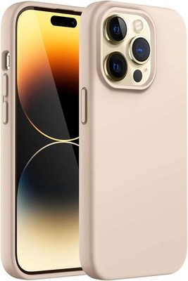 JETech Handyhülle, Silikon-Schutzhülle für das iPhone 14 Pro, beige