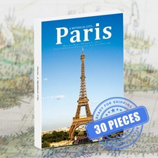 Carte Postale Postcard Paris Wall Art Collection Travel Artworks - 30 Pieces