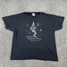 Vintage Hanes Shirt Mens L Black Wizard Lauren's Enchanted Forest Celestial Y2K