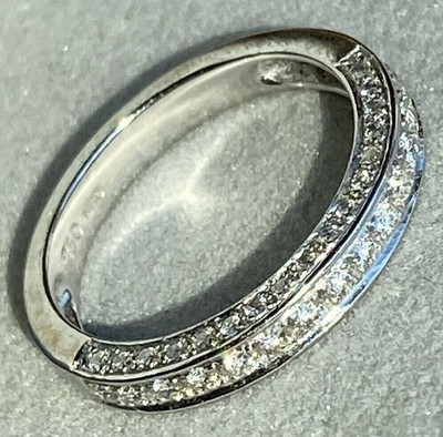 1CTW Round Cut Moissanite Half Eternity Wedding Band Ring 14K White Gold Plated