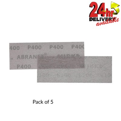 5 x Mirka Abranet Schleifstreifen 70x420 mm P400 Körnung HookNLoop Staubfrei Schleifmittel