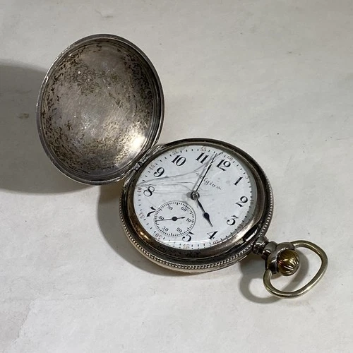 New ListingAntique Sterling Silver Elgin Model 6 Grade 210 7j 16s Pocket Watch