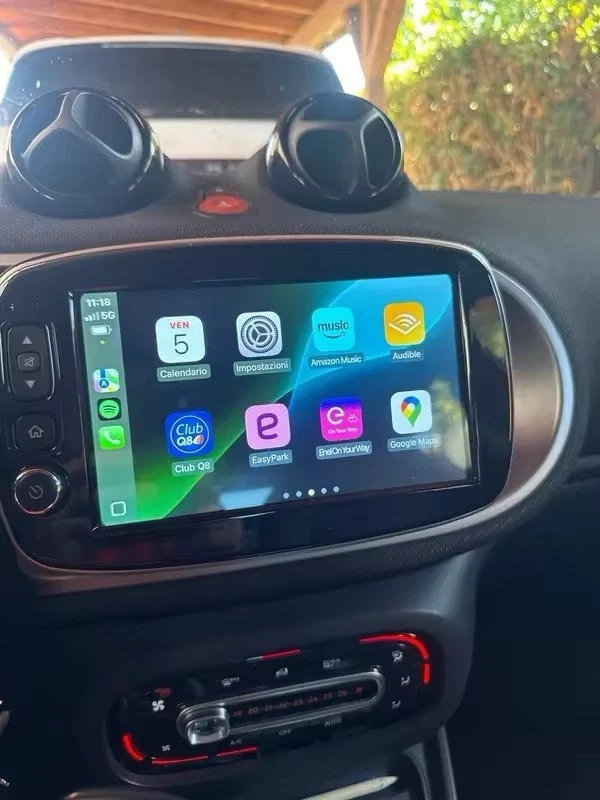 Per Smart Forfour Fortwo 453 Carplay Android 15 Autoradio GPS NAVI DAB Bt 2+64GB - Immagine 3 di 4