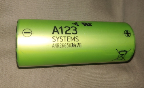 4PCS A123 Systems ANR26650 M1A M1B  - 26650 1800mAh 50A Boosted Board Battery