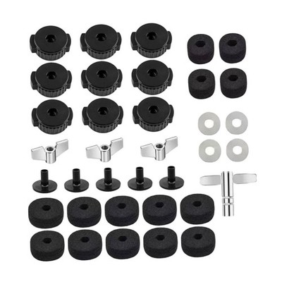 Percussion Becken Zubehör Set Beckenständer Filze Kunststoffhüllen Drum Hardware