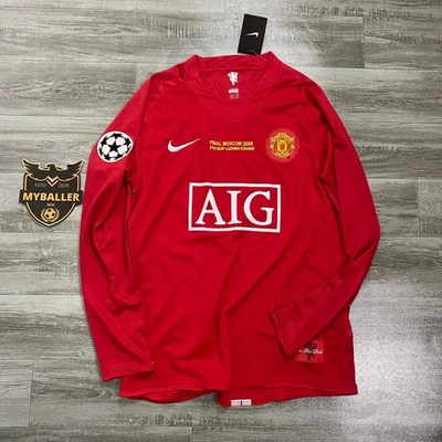 Cristiano Ronaldo #7 2008 Manchester United Nike Long Sleeve Jersey