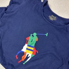 Polo Ralph Lauren Big Girls L 12-14 Romper Shorts Summer Polo Pony Tie Waist